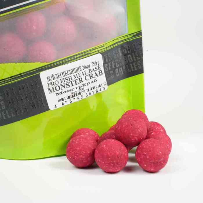 Бойлы пылящие монстер краб PRO FISH MEAL   д18 мм