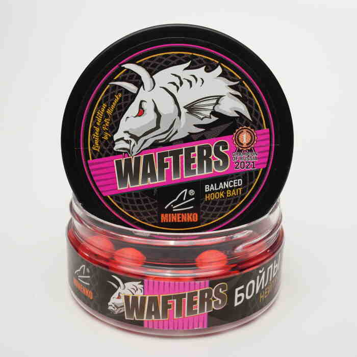 Купить Купить Бойлы нейтральной плавучести WAFTERS PRO FLUO STRAWBERRY (КЛУБНИКА ) 14ММ