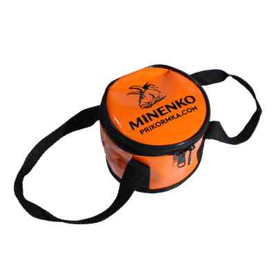 Ведро для прикормки мягкое с крышкой MINENKO D10 (микробубен)