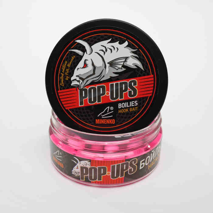 Насадочные бойлы MINENKO POP-UP  DUMBELLS pink MUSSEL 11х14 мм