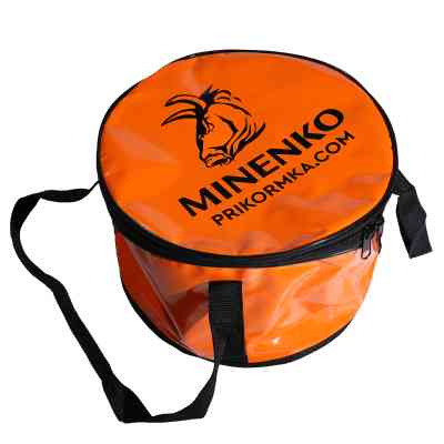 Ведро для прикормки мягкое с крышкой MINENKO D30 (бубен)